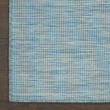 Nourison Positano Indoor/Outdoor Aqua 2'2" x 12' Area Rug, Easy Cleaning, Non Shedding, Bed Room, Living Room, Dining Room, Backyard, Deck, Patio (2x12)