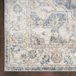Nourison Astra Machine Washable Bohemian Grey/Blue 5'3" x 7' Area Rug, Easy Clean, Non Shedding, Bed Room, Living Room, Dining Room, Kitchen (5x7)