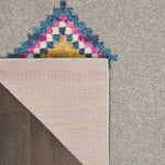 Nourison Passion Bohemian Grey/Multi 2'2" x 7'6" Area -Rug, Easy -Cleaning, Non Shedding, Bed Room, Living Room, Dining Room, Kitchen (2x8)