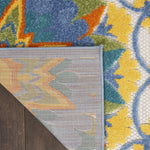 Nourison Aloha Indoor Outdoor Multicolor 5'3" x 7'5" Area Rug, Floral, Tropical, Easy Cleaning, Non Shedding, Bed Room, Living Room, Deck, Backyard, (5' x 7')