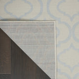 Nourison Jubilant Trellis Ivory/Blue 5'3" x 7'3" Area -Rug, Easy -Cleaning, Non Shedding, Bed Room, Living Room, Dining Room, Kitchen (5x7)