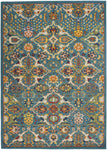 Nourison Allur Traditional Turquoise Ivory 5'3" x 7'3" Area -Rug, Easy -Cleaning, Non Shedding, Bed Room, Living Room, Dining Room, Kitchen (5x7)