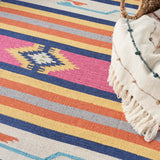 Nourison Baja Tribal Ivory 5' x 7' Area -Rug, Easy -Cleaning, Non Shedding, Bed Room, Living Room, Dining Room, Kitchen (5x7)