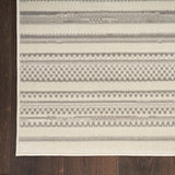 Nourison Grafix Abstract Ivory Grey 5'3" x 7'3" Area -Rug, Easy -Cleaning, Non Shedding, Bed Room, Living Room, Dining Room, Kitchen (5x7)