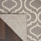 Nourison Jubilant Trellis Grey 5'3" x 7'3" Area -Rug, Easy -Cleaning, Non Shedding, Bed Room, Living Room, Dining Room, Kitchen (5x7)