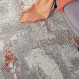 Nourison Elation Abstract Grey Brick 4' x 6' Area -rug, Easy -cleaning, Non Shedding, Bed Room, Living Room, Dining Room, Kitchen (4x6)