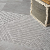 Nourison Palamos Lt Grey 2' x 4' Area Rug , 2'2" x 3'9"