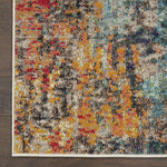 Nourison Celestial Multicolor 2'2" x 3'9" Area Rug, Abstract, Non Shedding, Easy Cleaning Bed Room, Living Room, Dining Room, Kitchen, (2' x 4')