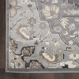 Nourison Elation Floral Grey 5'3" x 7'3" Area Rug, Easy Clean, Non Shedding, Bed Room, Living Room, Dining Room, Kitchen (5x7)