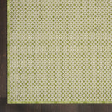 Nourison Courtyard 4' x Square Ivory Green Fabric Modern Area Rug (4' Square)