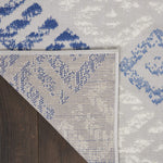 Nourison Whimsicle Tribal Grey Blue 7' x 10' Area Rug, Easy Cleaning, Non Shedding, Bed Room, Living Room, Dining Room, Kitchen (7x10)
