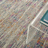 Nourison Passion Abstract Ivory/Multi 3'9" x 5'9" Area Rug, Easy Clean, Non Shedding, Bed Room, Living Room, Dining Room, Kitchen (4x6)