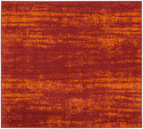 Nourison Essentials Indoor/Outdoor Red 5' x Square Area Rug, Easy Cleaning, Non Shedding, Bed Room, Living Room, Dining Room, Backyard, Deck, Patio (5 Square)