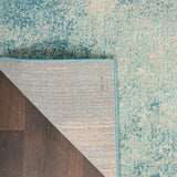 Nourison Passion Navy/Light Blue 6'7'' x 9'6'' Area-Rug, Modern, Abstract, Easy-Cleaning, Non Shedding, Bed Room, Living Room, Dining Room, Kitchen, (7' x 10')