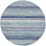 Nourison Passion Bohemian Navy Blue 4' x Round Area -Rug, Easy -Cleaning, Non Shedding, Bed Room, Living Room, Dining Room, Kitchen (4 Round)