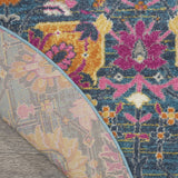 Nourison Passion Denim 5'3" x Round Area -rug, Boho, Moroccan, Bed Room, Living Room, Dining Room, Kitchen, Easy -cleaning, Non Shedding, (5' Round)