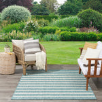 Nourison Positano Indoor/Outdoor Aqua Ivory 4' x 6' Area -Rug, Easy -Cleaning, Non Shedding, Bed Room, Living Room, Dining Room, Deck, Backyard, Patio (4x6)