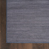 Nourison Washable Essentials Modern Navy 2'2" x 10' Area Rug, Non Shedding, Bed Room, Living Room, Dining Room, Kitchen (2x10)