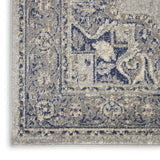 Nourison Tranquil Persian Grey/Navy 2' x 4' Area -Rug, Easy -Cleaning, Non Shedding, Bed Room, Living Room, Dining Room, Kitchen (2x4)