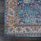 Nourison Vintage Kashan Traditional Blue 4' x 6' Area -Rug, Easy -Cleaning, Non Shedding, Bed Room, Living Room, Dining Room, Kitchen (4x6)