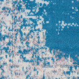 Nourison Grafix Blue 2' x 6' Area Rug Easy Clean, Non Shedding, Bed Room, Living Room, Dining Room, Kitchen (6' Runner)