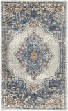 Nourison Concerto Persian Blue/Grey 3' x 5' Area -Rug, Easy -Cleaning, Non Shedding, Bed Room, Living Room, Dining Room, Kitchen (3x5)