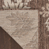 Nourison Garden Oasis Indoor/Outdoor Mocha 5' x 7' Area Rug, Easy-Cleaning, Non Shedding, Bed Room, Living Room, Dining Room, Backyard, Deck, Patio (5x7)