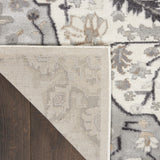 Nourison Elation Floral Ivory Grey 4' x 6' Area -Rug, Easy -Cleaning, Non Shedding, Bed Room, Living Room, Dining Room, Kitchen (4x6)