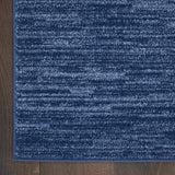 Nourison Essentials Indoor/Outdoor Navy Blue 2'2" x 10' Area Rug, Easy Cleaning, Non Shedding, Bed Room, Living Room, Dining Room, Backyard, Deck, Patio (2x10)