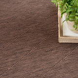 Nourison Practical Solutions Indoor/Outdoor Mocha 4' x 6' Area -Rug, Easy -Cleaning, Non Shedding, Bed Room, Living Room, Dining Room, Backyard, Deck, Patio (4x6)" }