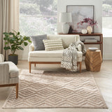 Nourison Versatile Indoor/Outdoor Natural Beige 4' x 6' Area Rug, Easy Cleaning, Non Shedding, Bed Room, Living Room, Dining Room, Deck, Backyard, Patio, High Traffic Area (4x6)