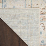 Nourison Astra Machine Washable Ivory Blue 5'3" x 7' Area Rug, Easy Clean, Non Shedding, Bed Room, Living Room, Dining Room, Kitchen (5' x 7')