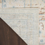 Nourison Astra Machine Washable Ivory Blue 5'3" x 7' Area Rug, Easy Clean, Non Shedding, Bed Room, Living Room, Dining Room, Kitchen (5' x 7')