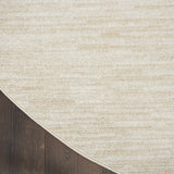 Nourison Essentials Indoor/Outdoor Ivory Beige 6' x Round Area Rug, Easy Cleaning, Non Shedding, Bed Room, Living Room, Dining Room, Backyard, Deck, Patio (6 Round)