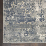 Nourison Concerto Abstract Grey/Beige 3'9" x 5'9" Area -Rug, Easy -Cleaning, Non Shedding, Bed Room, Living Room, Dining Room, Kitchen (4x6)