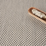 Nourison Courtyard Indoor/Outdoor Ivory/Charcoal 5 x Round Area Rug, Easy Cleaning, Non Shedding, Bed Room, Living Room, Dining Room, Backyard, Deck, Patio (5 Round)