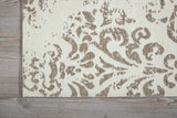 Nourison Damask Vintage Ivory 2'3" x 3'9" Area -Rug, Easy -Cleaning, Non Shedding, Bed Room, Living Room, Dining Room, Kitchen (2x4)