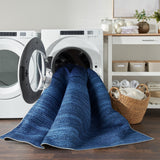 Nourison Washables Abstract Blue 5'2" x 7' Area Rug, Easy Clean, Non Shedding, Bed Room, Living Room, Dining Room, Kitchen (5x7)