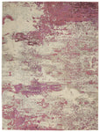 Nourison Celestial Modern Abstract Ivory/Pink 6'7" x 9'7" Area Rug, Easy Cleaning, Non Shedding, Bed Room, Living Room, Dining Room, Kitchen (7x10)