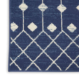 Nourison Grafix Moroccan Navy 2'3" x 12' Area Rug, Easy Cleaning, Non Shedding, Bed Room, Living Room, Dining Room, Kitchen (2x12)
