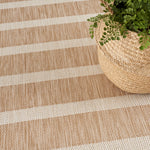 Nourison Positano Indoor/Outdoor Beige Ivory 4' x 6' Area Rug, Easy Clean, Non Shedding, Bed Room, Living Room, Dining Room, Deck, Backyard, Patio (4x6)