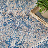 Nourison Vintage Home Bohemian Beige Blue 6' x 9' Area -Rug, Easy -Cleaning, Non Shedding, Bed Room, Living Room, Dining Room, Backyard, Deck, Patio (6x9)