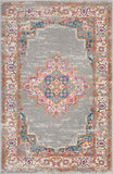 Nourison Passion Grey 3'9" x 5'9" Area Rug, Boho, Traditional, Easy Clean, Non Shedding, Bed Room, Living Room, Hallway, (4' x 6')