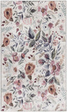 Nourison Washables Floral Ivory Pink 3' x 5' Area -Rug, Easy -Cleaning, Non Shedding, Bed Room, Living Room, Dining Room, Kitchen (3x5)