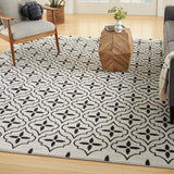 Nourison Essentials Outdoor Ivory Black 5' x 7' Area Rug, Easy Cleaning, Non Shedding, Bed Room, Living Room, Dining Room, Deck, Backyard, Patio (5x7)