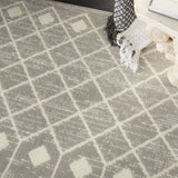 Nourison Grafix Moroccan Grey 5'3" x 7'3" Area Rug, Easy Cleaning, Non Shedding, Bed Room, Living Room, Dining Room, Kitchen (5x7)