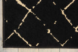 Nourison Grafix Moroccan Black 5'3" x 7'3" Area -Rug, Easy -Cleaning, Non Shedding, Bed Room, Living Room, Dining Room, Kitchen (5x7)