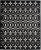 Nourison Essentials Outdoor Black Ivory 5' x 7' Area Rug, Easy Cleaning, Non Shedding, Bed Room, Living Room, Dining Room, Deck, Backyard, Patio (5x7)