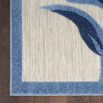 Nourison Aloha 4' x 6' Blue Gray Fabric Contemporary Area Rug (4' x 6')