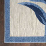 Nourison Aloha 4' x 6' Blue Gray Fabric Contemporary Area Rug (4' x 6')